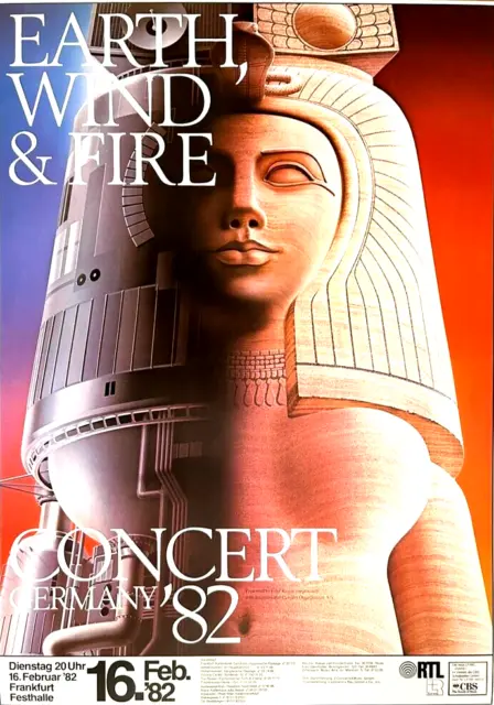 EARTH, WIND & FIRE - FRANKFURT 1982 - Orig. Concert Poster - Plakat - 84x60 cm