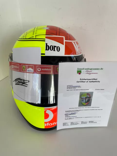 Michael Schumacher Formel 1 Helm Original Unterschrift u. Echtheitszertifikat