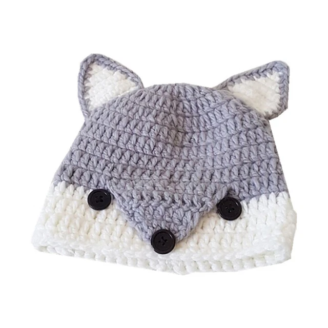 Cappelli di lana autunno bambini orecchio fatti a mano caldi cappello a maglia bambini uncinetto