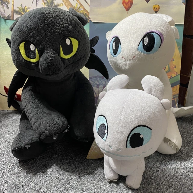 HOW TO TRAIN Your Dragon Build a Bear Plush Night & Light Fury Lot Of 3