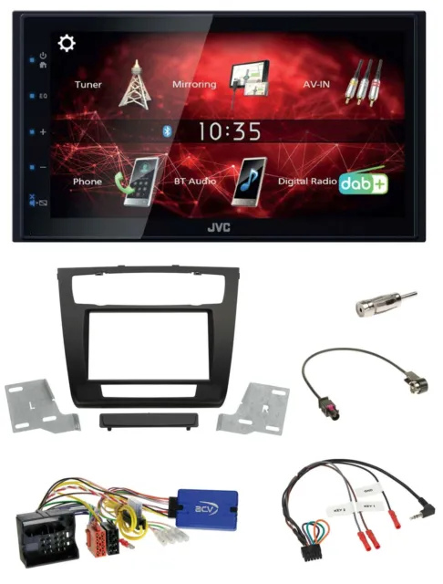 JVC DAB USB Bluetooth 2DIN Lenkrad Autoradio für BMW 1er aut. Klima E81/E82/E87/