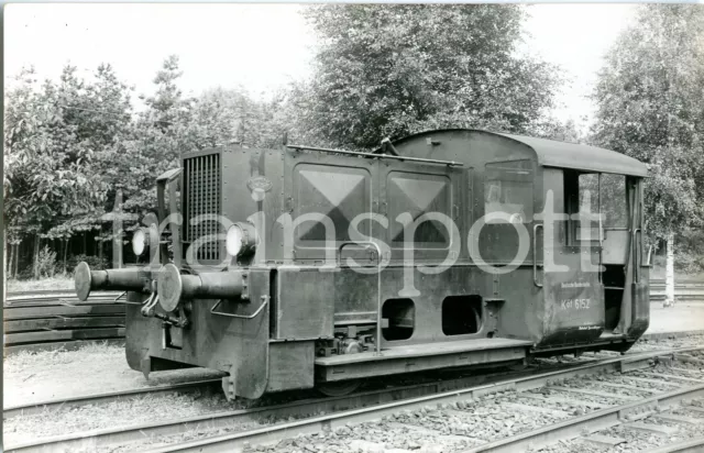 Bellingrodt Baryt-Foto Diesellok Köf 6152 in Sprendlingen, 15.8.1955