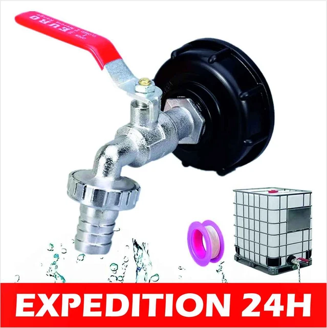 Raccord Robinet 3/4 Pouce – Connecteur Valve S60x6 – Pour Cuve Et Tuyau – Neuf