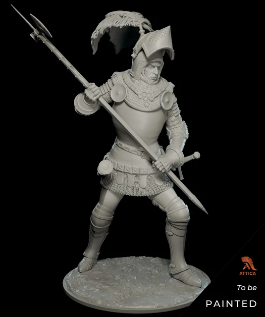 Soldat Peint 75mm – Henri V Bataille Azincourt – 1:24 – Niveau Artistique – Medieval Forge