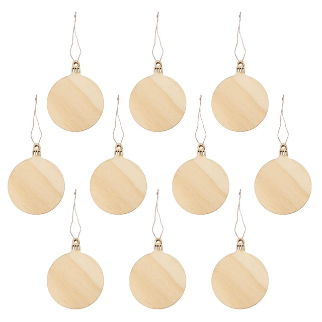 10 Pcs Reindeer Decor Christmas Tree Tags Wooden Cutouts Hanging Pendant