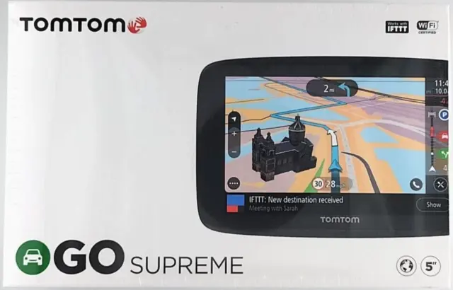 NEW TomTom GO Supreme 5" GPS SET Device USA/CANADA/MEXICO World Map Update