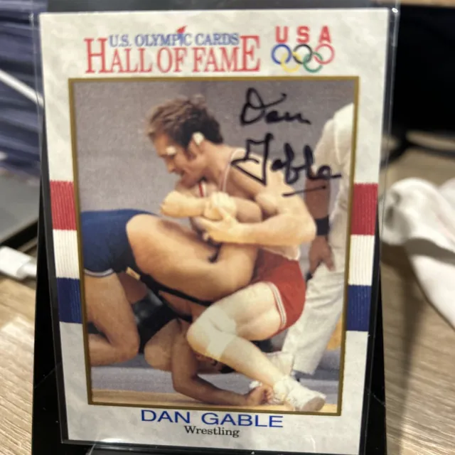 Signed Dan Gable #32 1991 Impel Olympic Hall of Fame Card - autographed