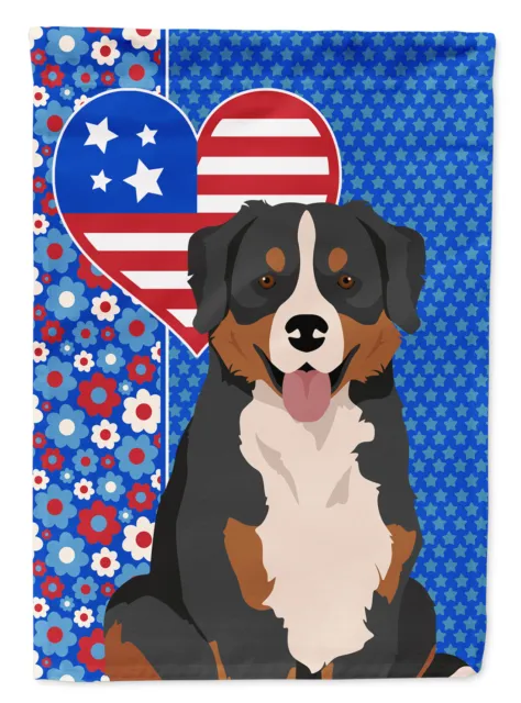 Bernese Mountain Dog USA American Flag House Size WDK5133CHF