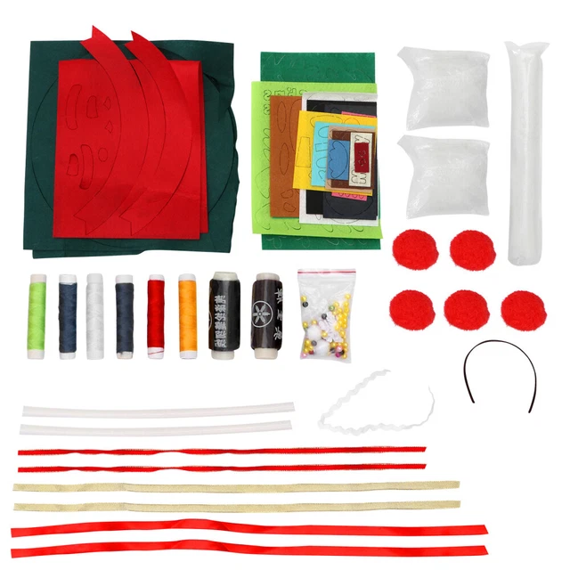 Corona regalos de Navidad juego de costura para coronas de Navidad rojo PVC