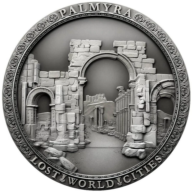 2021 The last look on Palmyra  2 oz  high relief antique silver coin