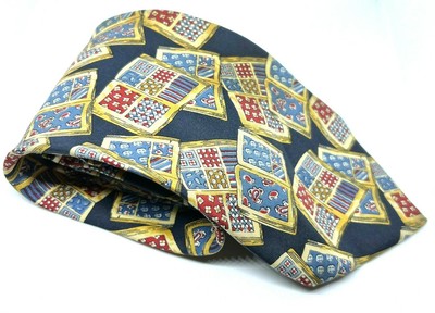 Fantastico AQUASCUTUM tutti 100% Seta Cravatta gialla A POIS design made in England 