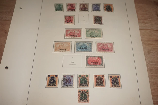 Danzig 1920-1939: Gute */o Sammlung auf Vordrucke aus Nachlassauflösung! A21