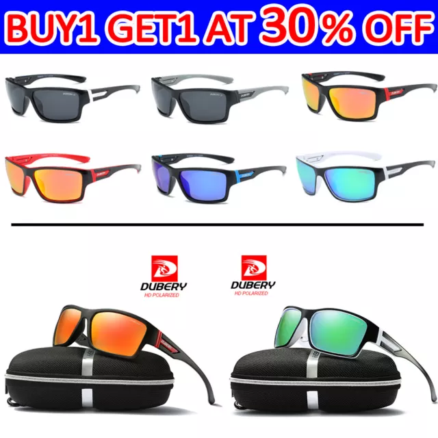 DUBERY Men Sunglasses UV400 Polarized Glasses Fishing Sports Driving Eyewear AU