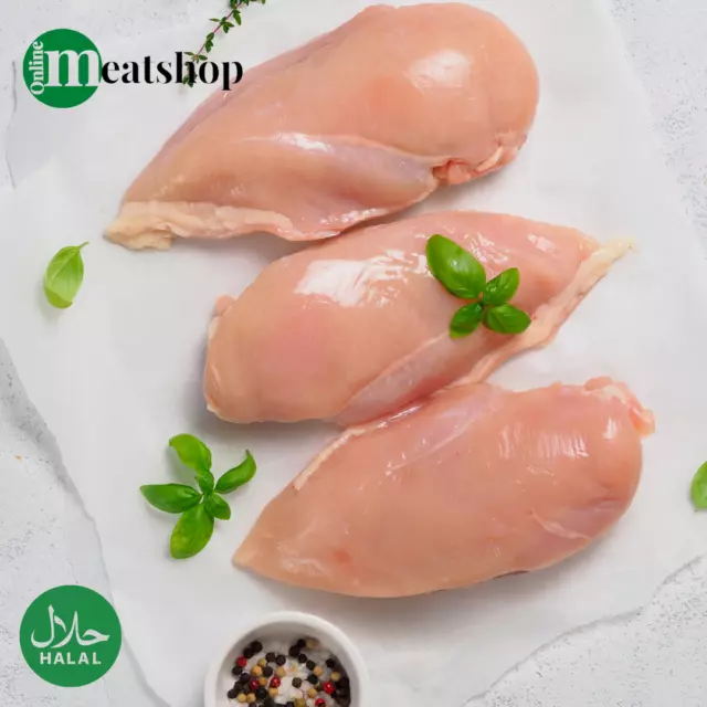 Onlinemeatshop, Fresh Halal Chicken Breast Boneless Without Skin - Free Butchery