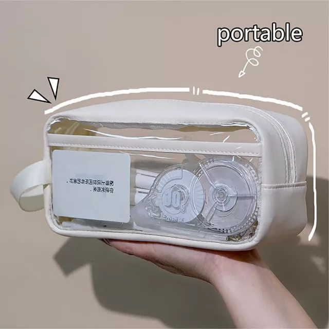 Transparent Large Capacity Pencil Bag INS Style School Case Stationery Holder