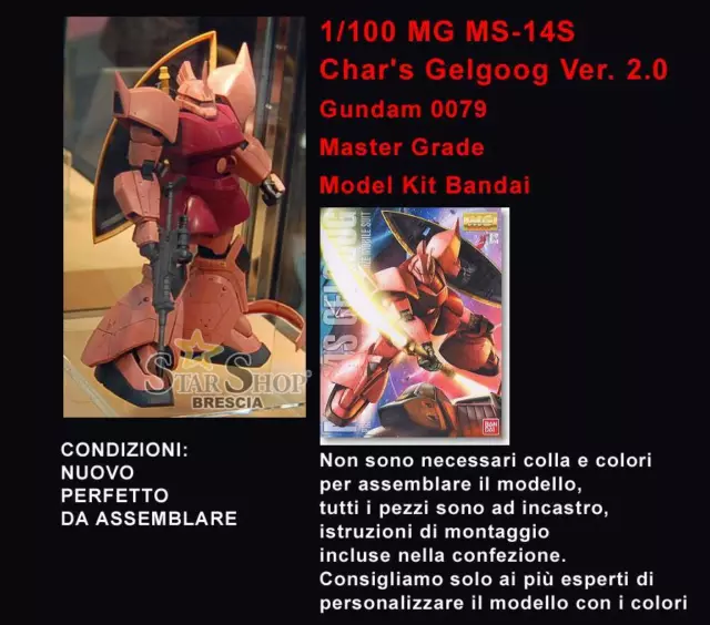 GUNDAM - 1/100 MS-14S Char's Gelgoog Ver. 2.0 Master Grade Model Kit MG Bandai 2