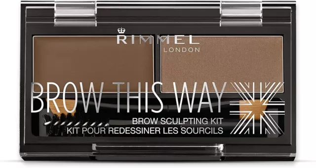 Rimmel London Brow This Way Eyebrow Powder Sculpting Kit, 2.4g