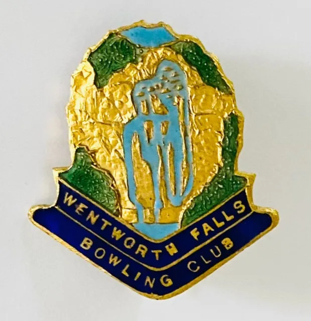 Wentworth Falls Bowling Club Badge Pin Rare Vintage (L2)