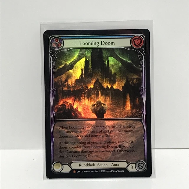 Looming Doom DYN175 Extended Art Foil 1st Edition Dynasty Flesh And Blood FAB