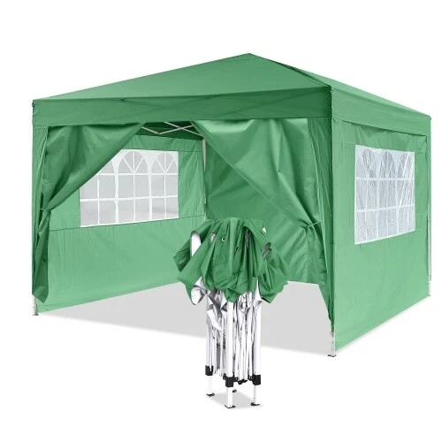 Pavillon 3x3M Wasserdicht Faltpavillon Gartenzelt Partyzelt mit Seitenteilen DHL