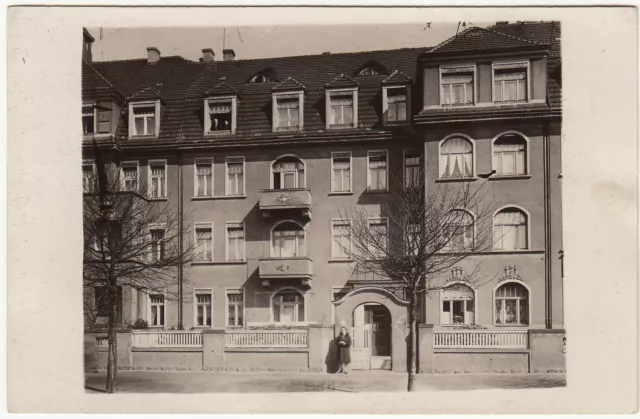 Foto AK DRESDEN Striesen um 1930 Wohnhaus am Pohlandplatz    ( 107