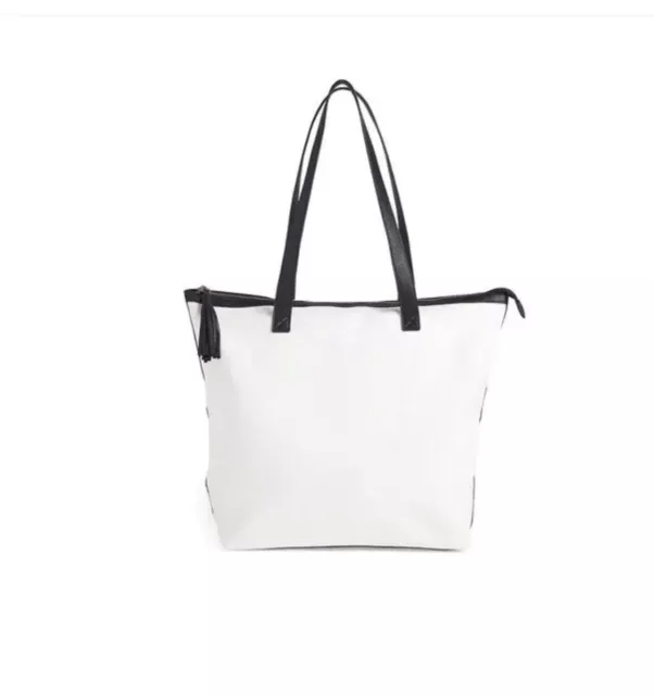 Walter Baker "Carly Bag" Classic Canvas and Vegan Leather Tote - New with Tags