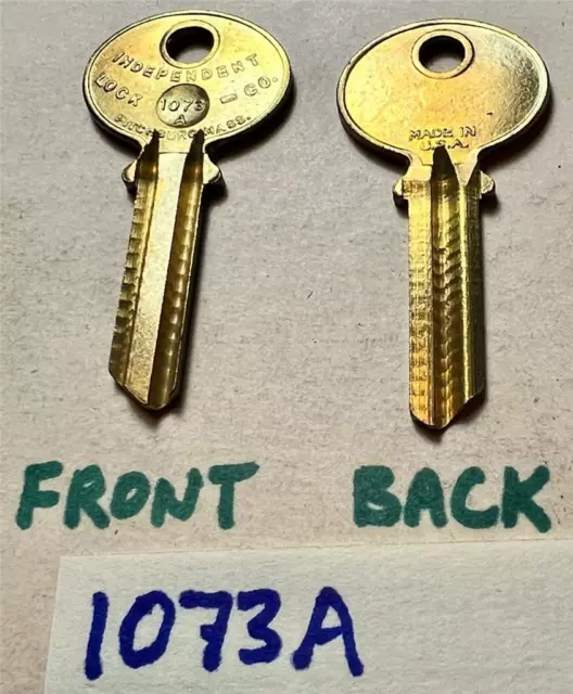 Vintage 1970s 1980s NOS ILCO 1073A brass key blanks, new old stock Fraim