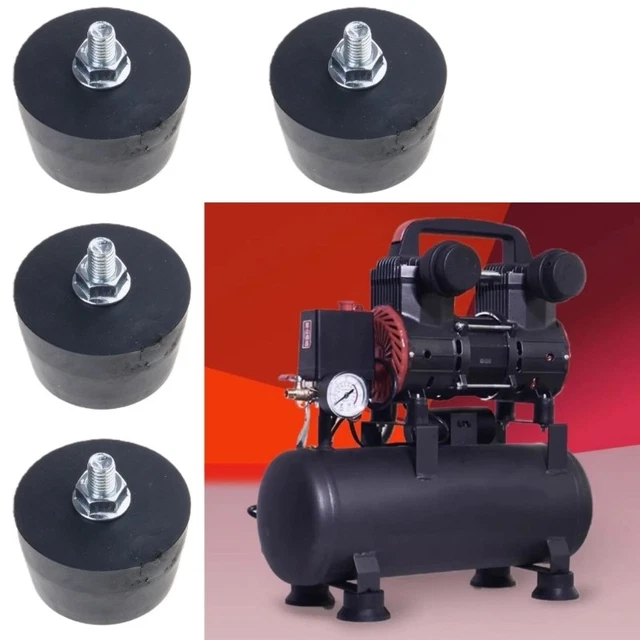 4PCS 8MM THREAD Air Compressor Rubber Feet Pad Industrial Equipment ...