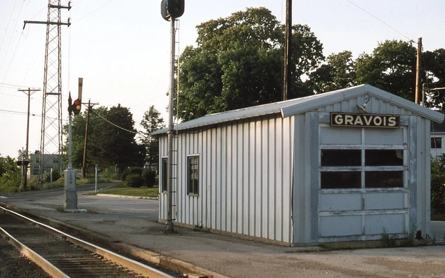 SLSF-Frisco Gravois,MO Station Orig Kodachrome Slide G87
