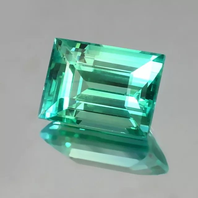 Natural Ceylon Blue Green Parti Sapphire Emerald Cut Loose Gemstone 19.55 Ct 3