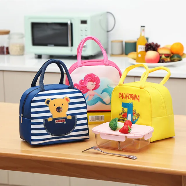 Fashion Cartoon Insulated Food Portable Thermal Oxford Lunch Box Cute Bag-