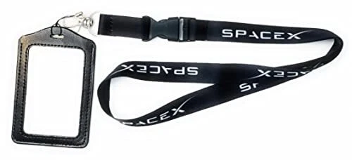 SpaceX Lanyard Badge ID Keychain Key Card Holder