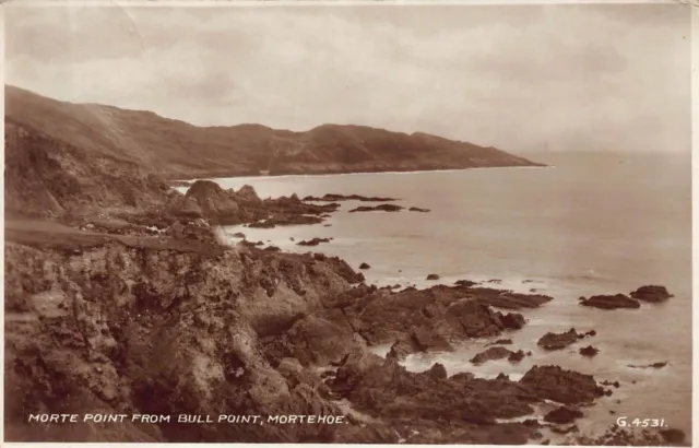 Morte Point From Bull Point Mortehoe Devon RP Postcard (E919)
