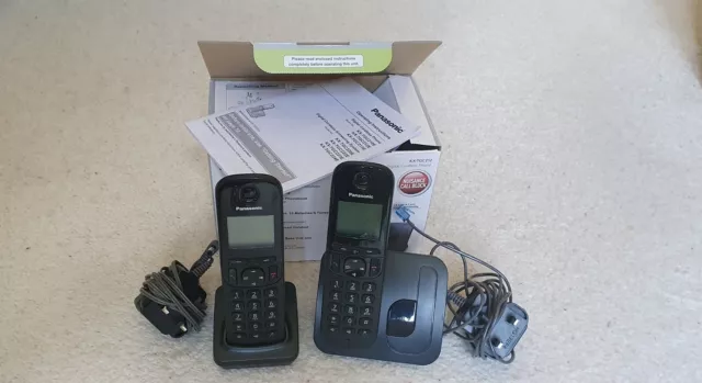 Panasonic Cordless Digital Home Phone KX-TGC 212 Boxed x2 Handsets