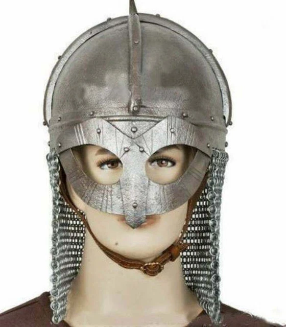 Wikinger Helme MITTELALTERLICHER HELM WIKINGER Maske Helm mit Kettenhemd ...