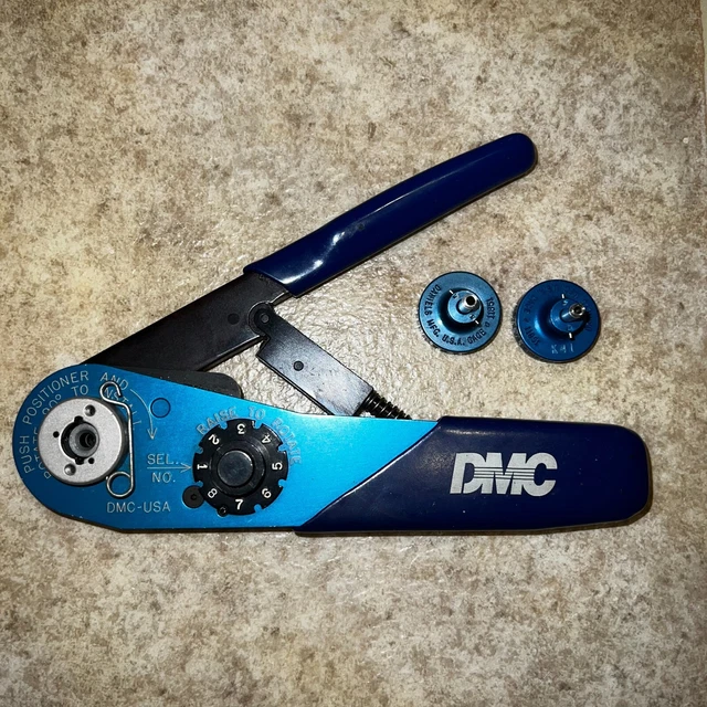 DMC Daniels AFM8 M22520/2-01 Aviation Crimp Tool w/ 2 positioners