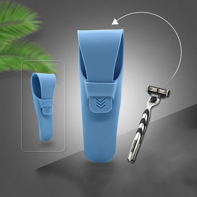 1 pz supporto rasoio e custodia da viaggio rasoio ganci per rasoio bagno supporti rasoio