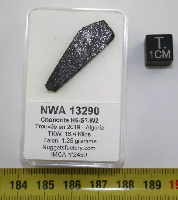 Talon de Météorite NWA 13290 Chondrite H6 S2 W2 (Algérie - 1.25 gramme - 005**)