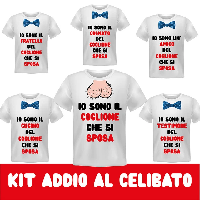 Maglietta uomo kit addio al celibato sposo matrimonio t-shirt divertente tshirt