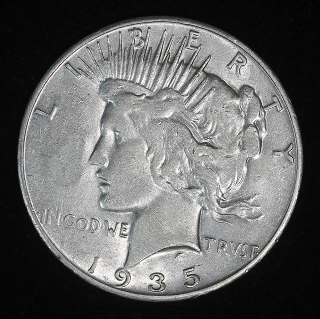 1935-S Peace Dollar - Counter-Stamped -'R S M'                    TQRAW2238/RQ