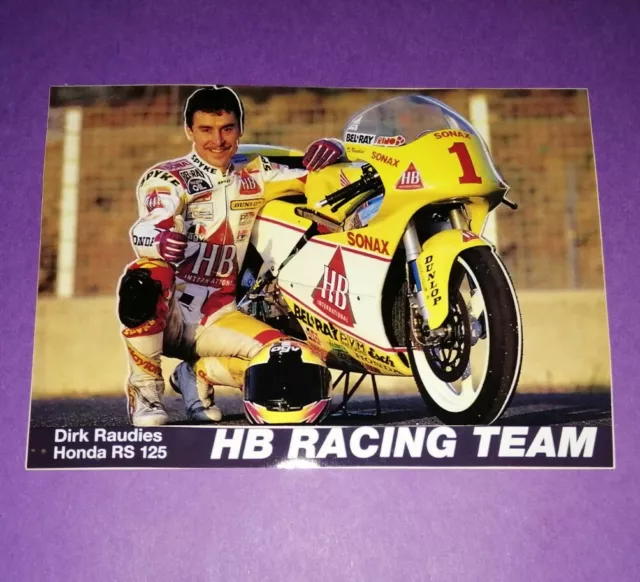 alter HB Racing Team Aufkleber Sticker Honda Motorrad WM D. Raudies Tabakwerbung