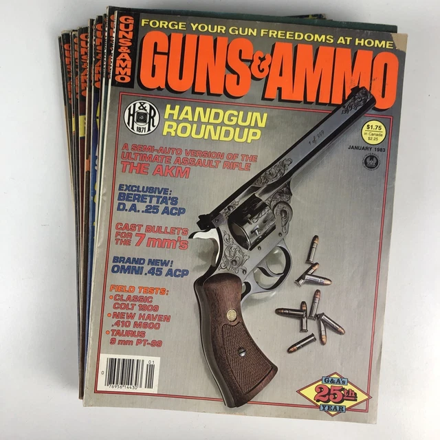 VINTAGE GUNS & Ammo Firearm Magazines Complete 1983 Issue G&A $45.99 ...