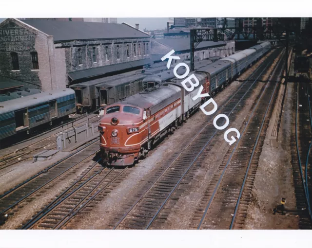 Rock Island Railroad Diesel #675 8x10 Color Photograph-Chicago, IL 1958