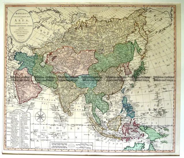 Antique Map 2-136 Asia by Bowles & Carver c.1794