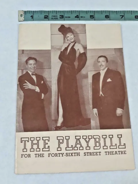Vintage The Playbill for the 46th Street Theater 1940s Magazine ~ Ships FREE