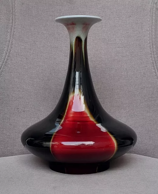 Chinese Oxblood Flambe Glaze Sang de Boeuf Jingdezhen Ceramic Pottery Vase