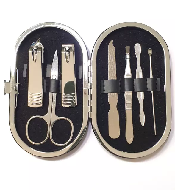 strumenti Set per manicure e pedicure tagliaunghie portatile kit da viaggio inox 2