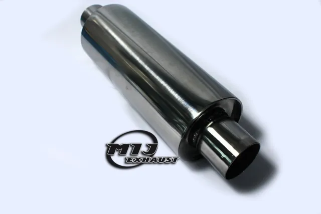 Exhaust Universal  4" x 1.75" x 8" BackBox Silencer Resonator Stainless Muffler
