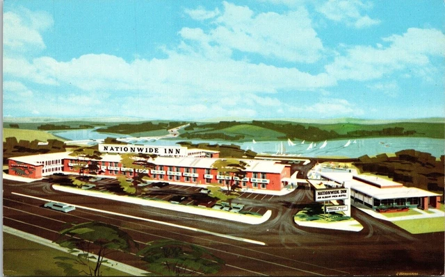 Nationwide Inn Harrisburg Pennsylvania PA Aerial View Postcard VTG UNP Curteich
