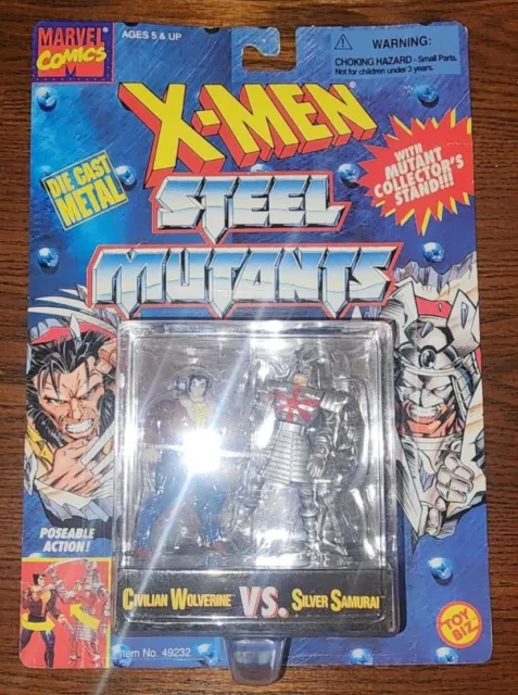 1994 Toy Biz X-Men Steel Mutants "Civilian Wolverine Vs Silver Samurai NIB